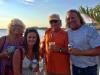 Brian (rt.) w/ parents Larry & Gale and his wife Michelle enjoying a Fager’s sunset. photo by Terry Kuta